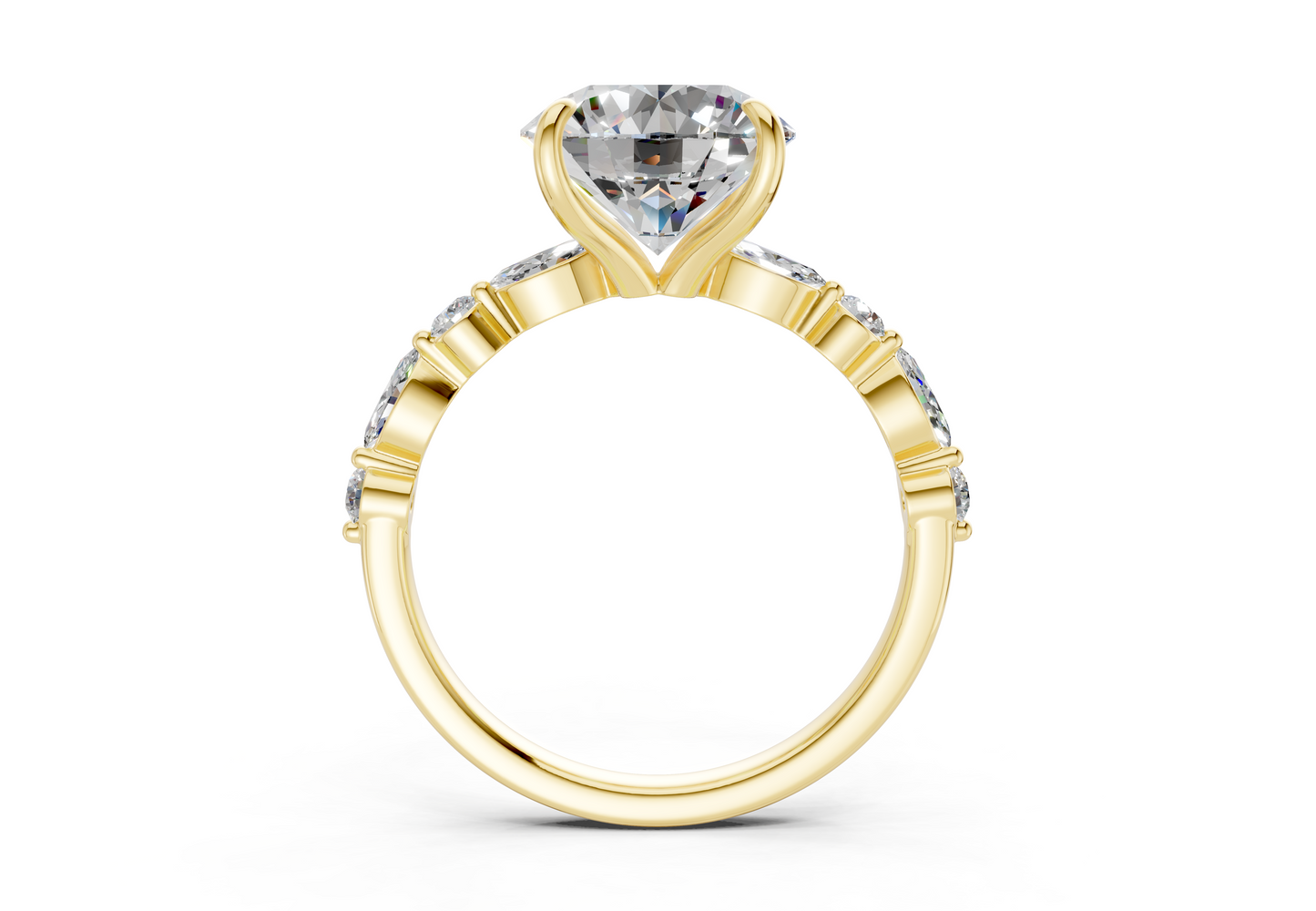 Aetheria Diamond Accent Round Cut 2mm Engagement Ring
