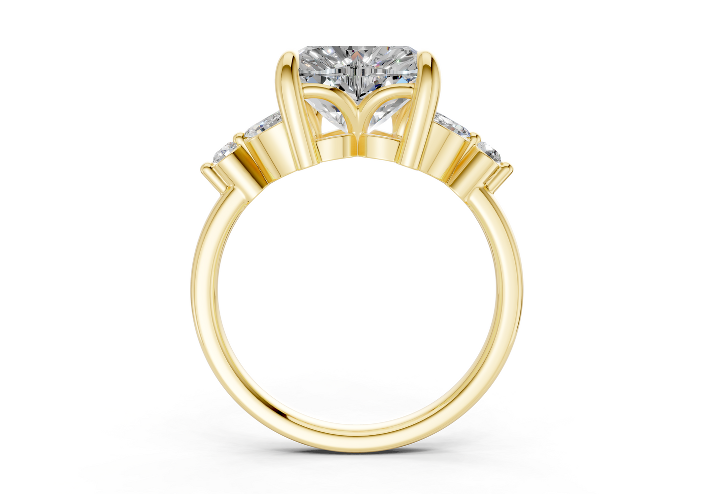 Elysium Diamond Accent Heart Cut 1.9mm Engagement Ring