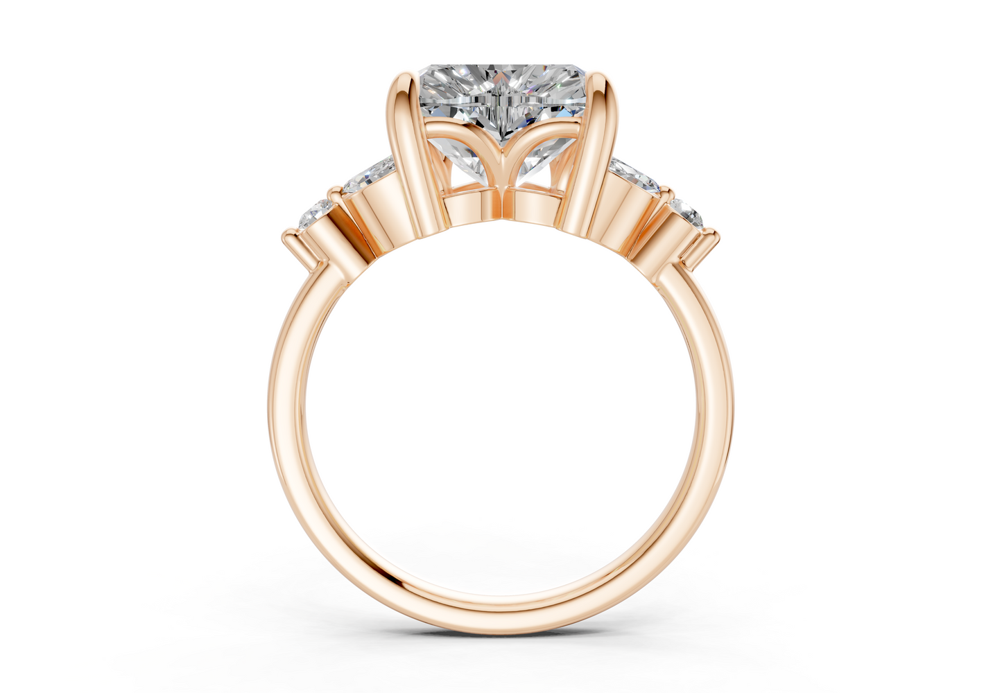 Elysium Diamond Accent Heart Cut 1.9mm Engagement Ring