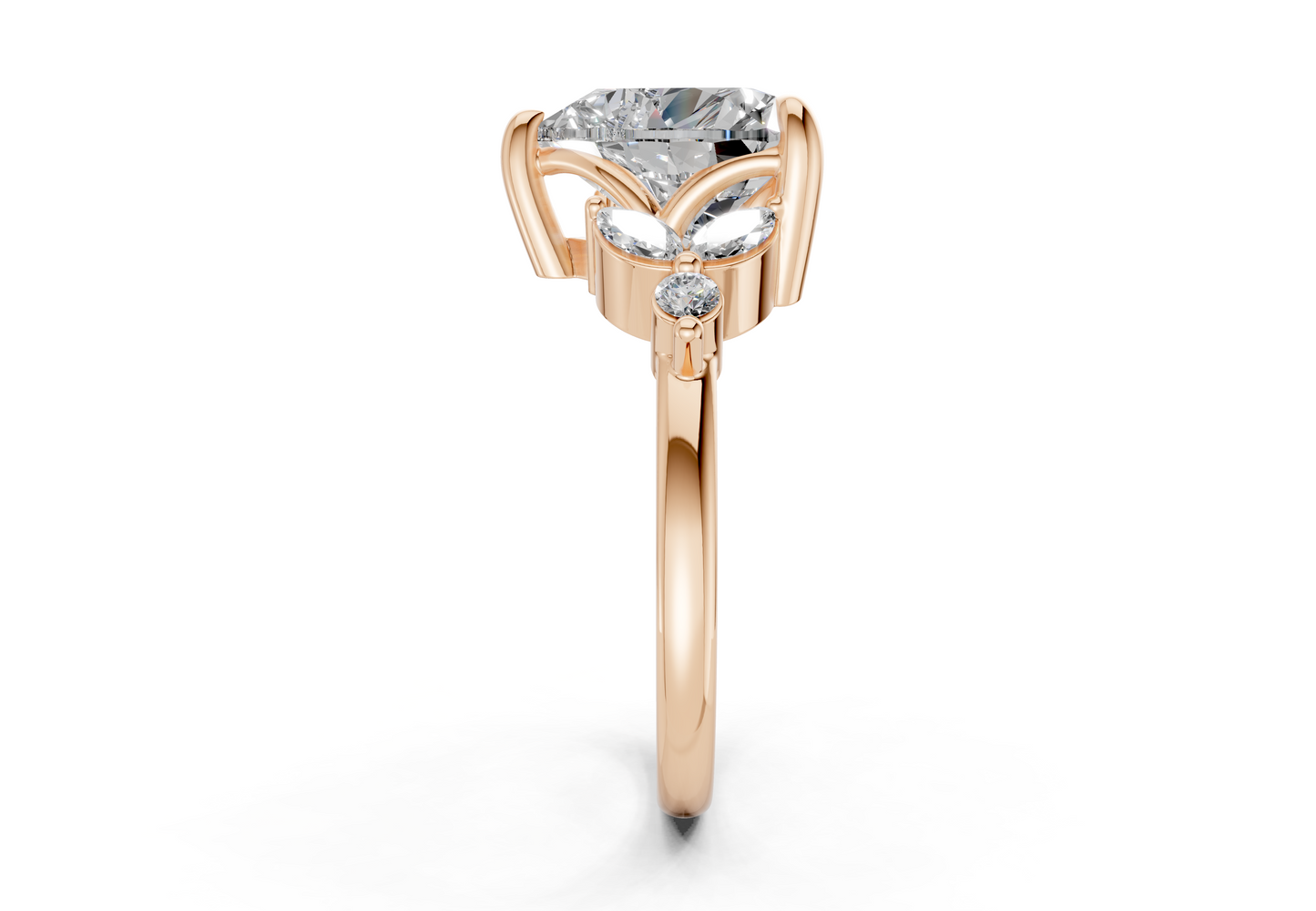 Elysium Diamond Accent Heart Cut 1.9mm Engagement Ring