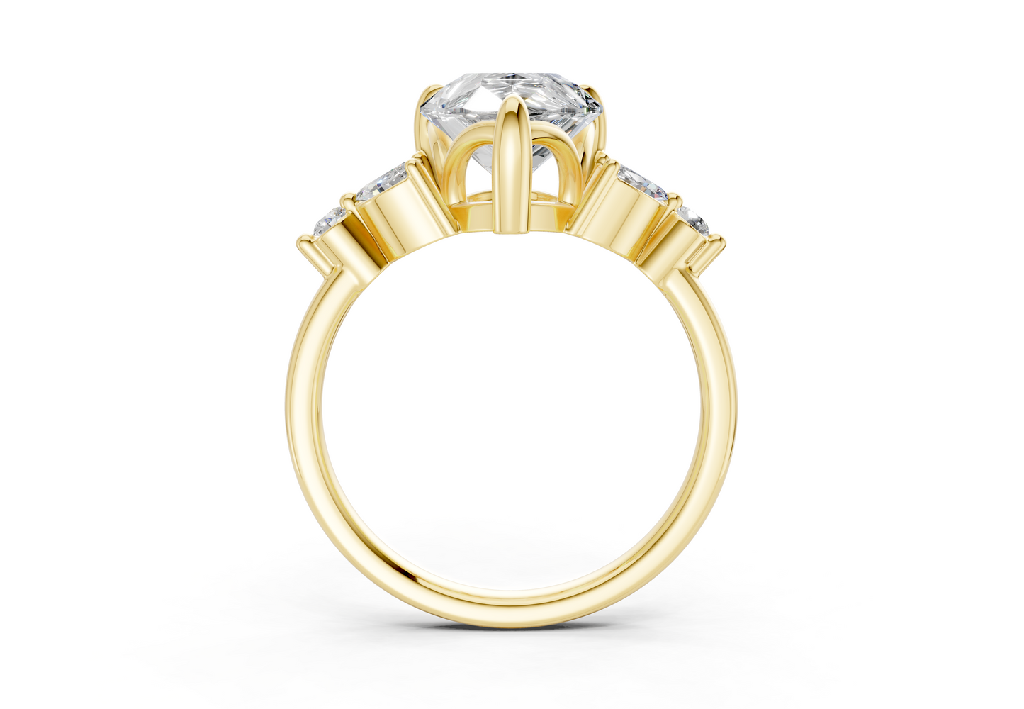 Elysium Diamond Accent Pear Cut 1.9mm Engagement Ring