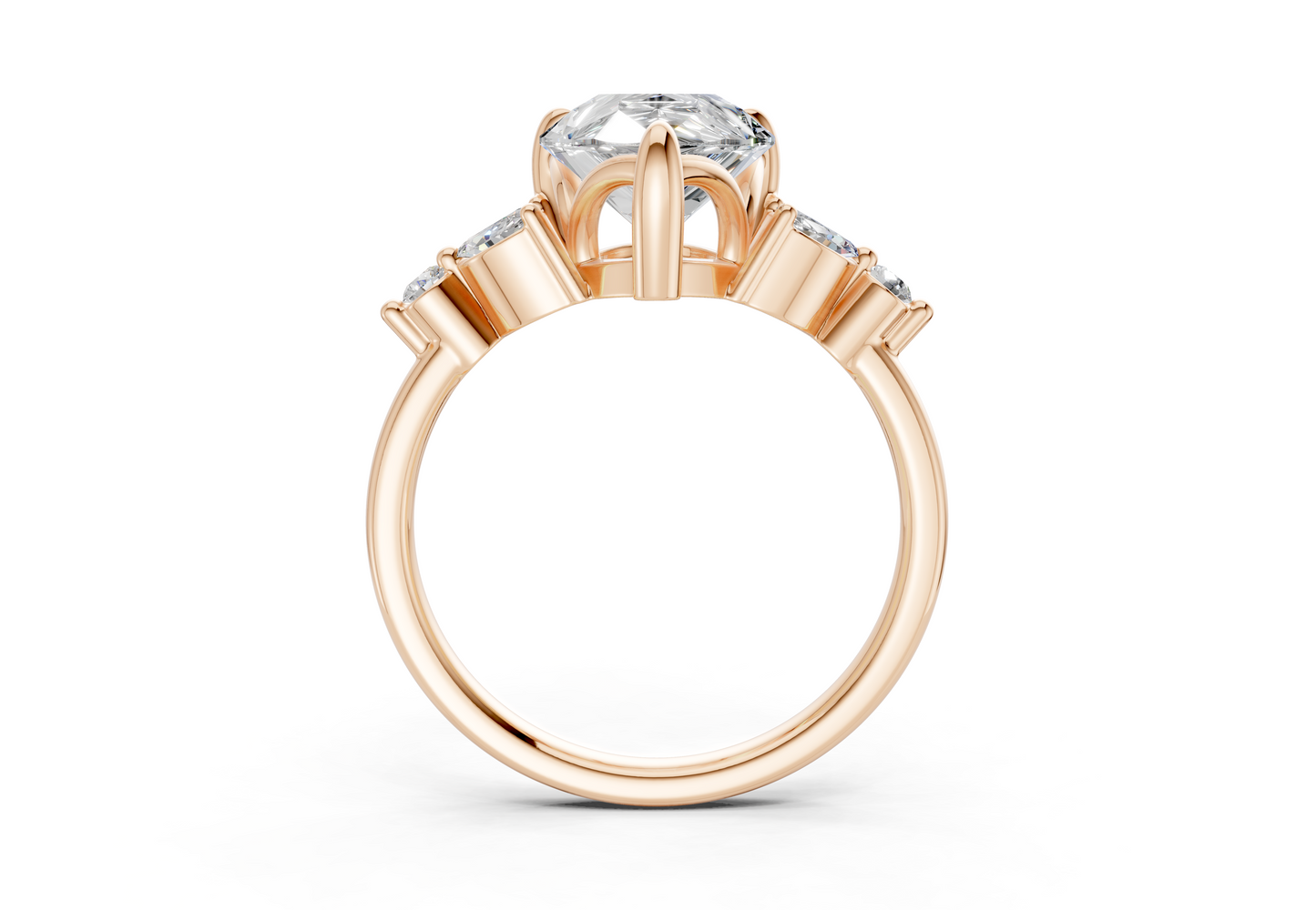 Elysium Diamond Accent Pear Cut 1.9mm Engagement Ring