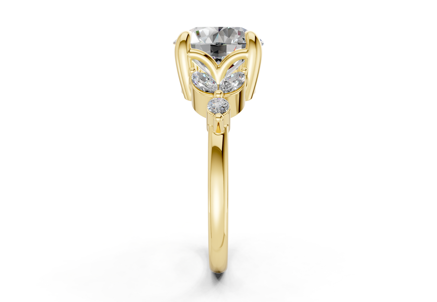 Elysium Diamond Accent Round Cut 1.9mm Engagement Ring
