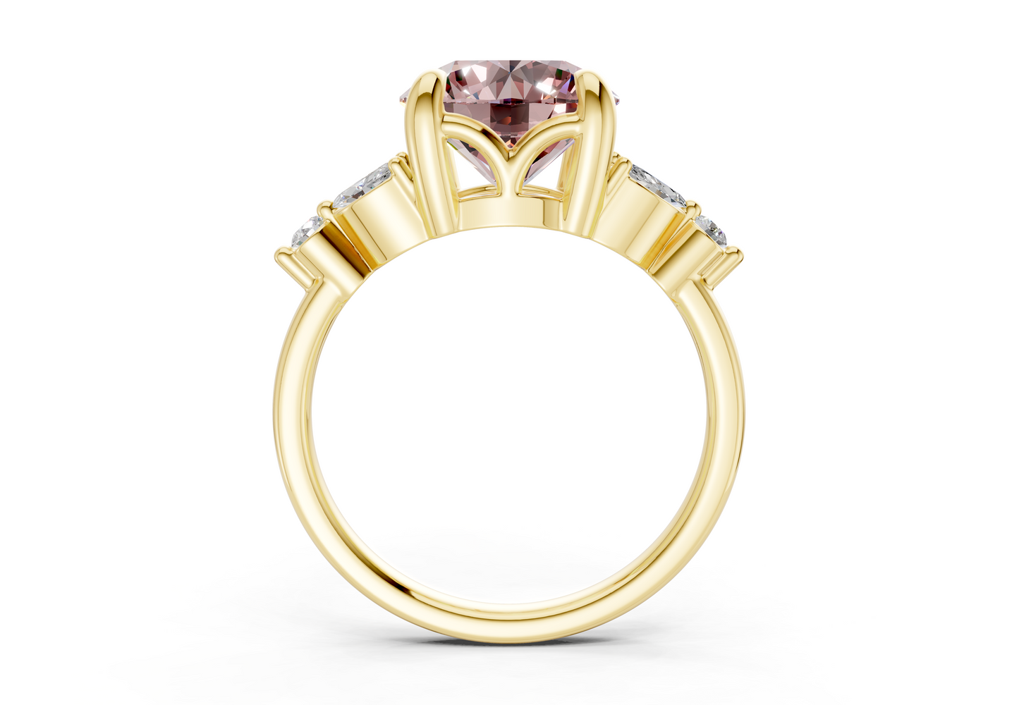 Elysium Pink Diamond Accent Round Cut 1.9mm Engagement Ring