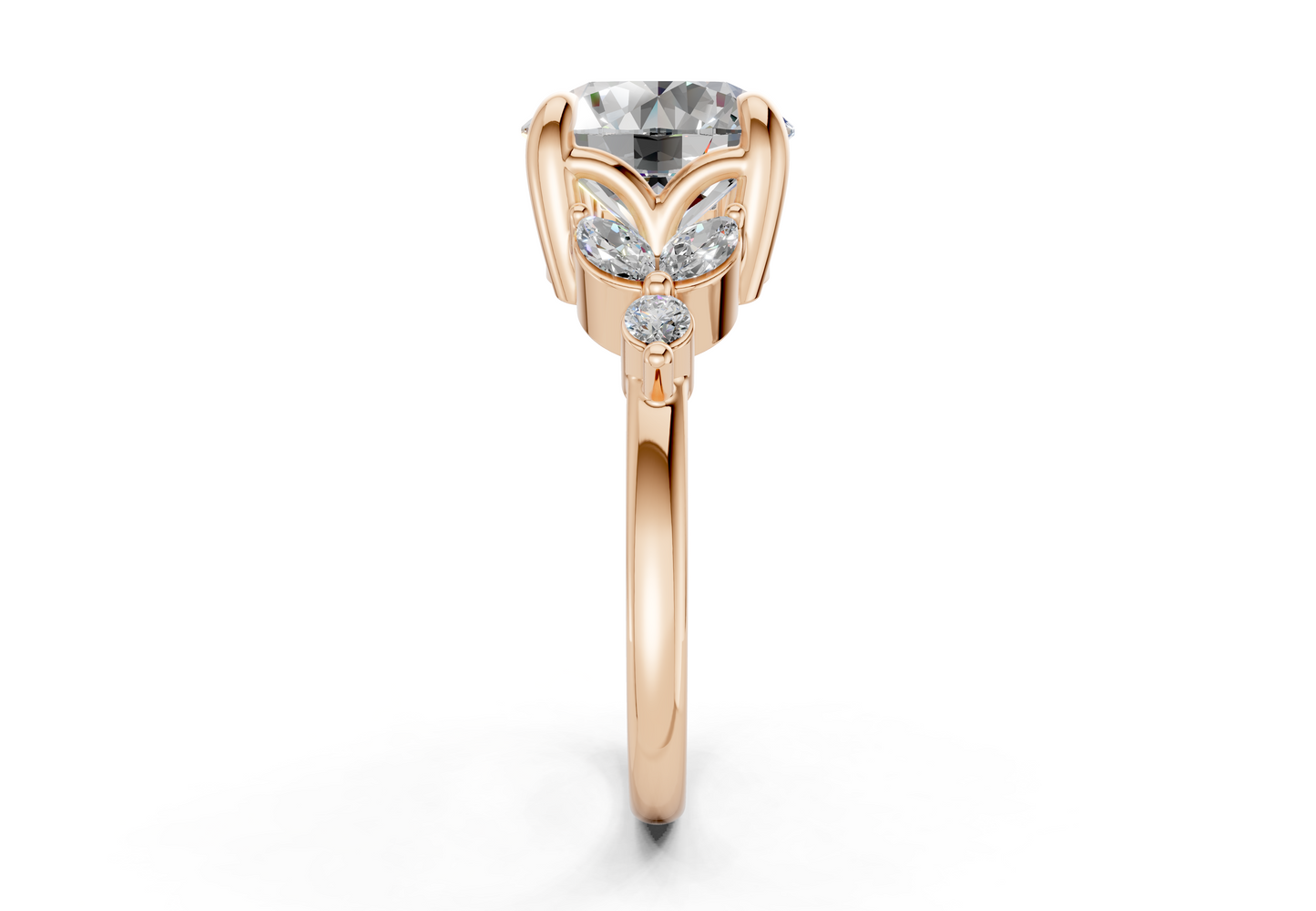 Elysium Diamond Accent Round Cut 1.9mm Engagement Ring