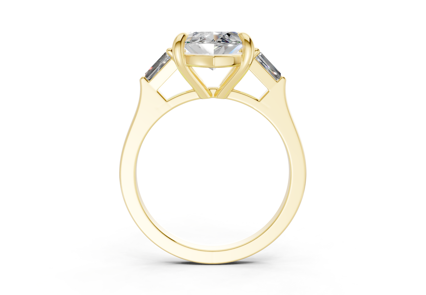 Isla Diamond Three Stone Marquise Cut 1.8mm Engagement Ring