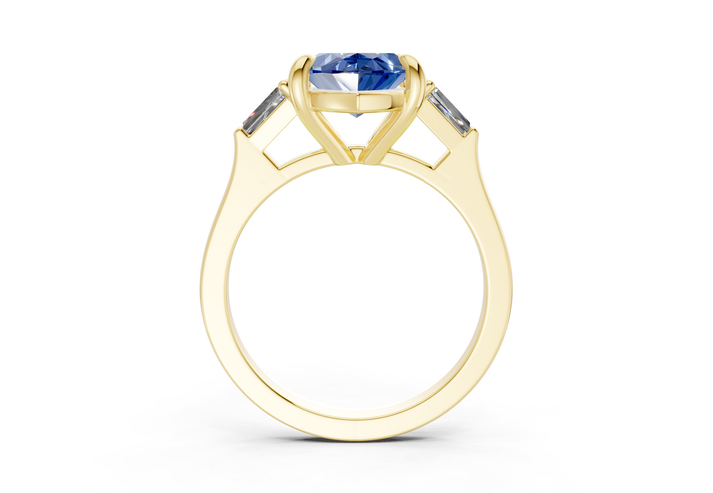 Isla Sapphire Gemstone Three Stone Marquise Cut 1.8mm Engagement Ring