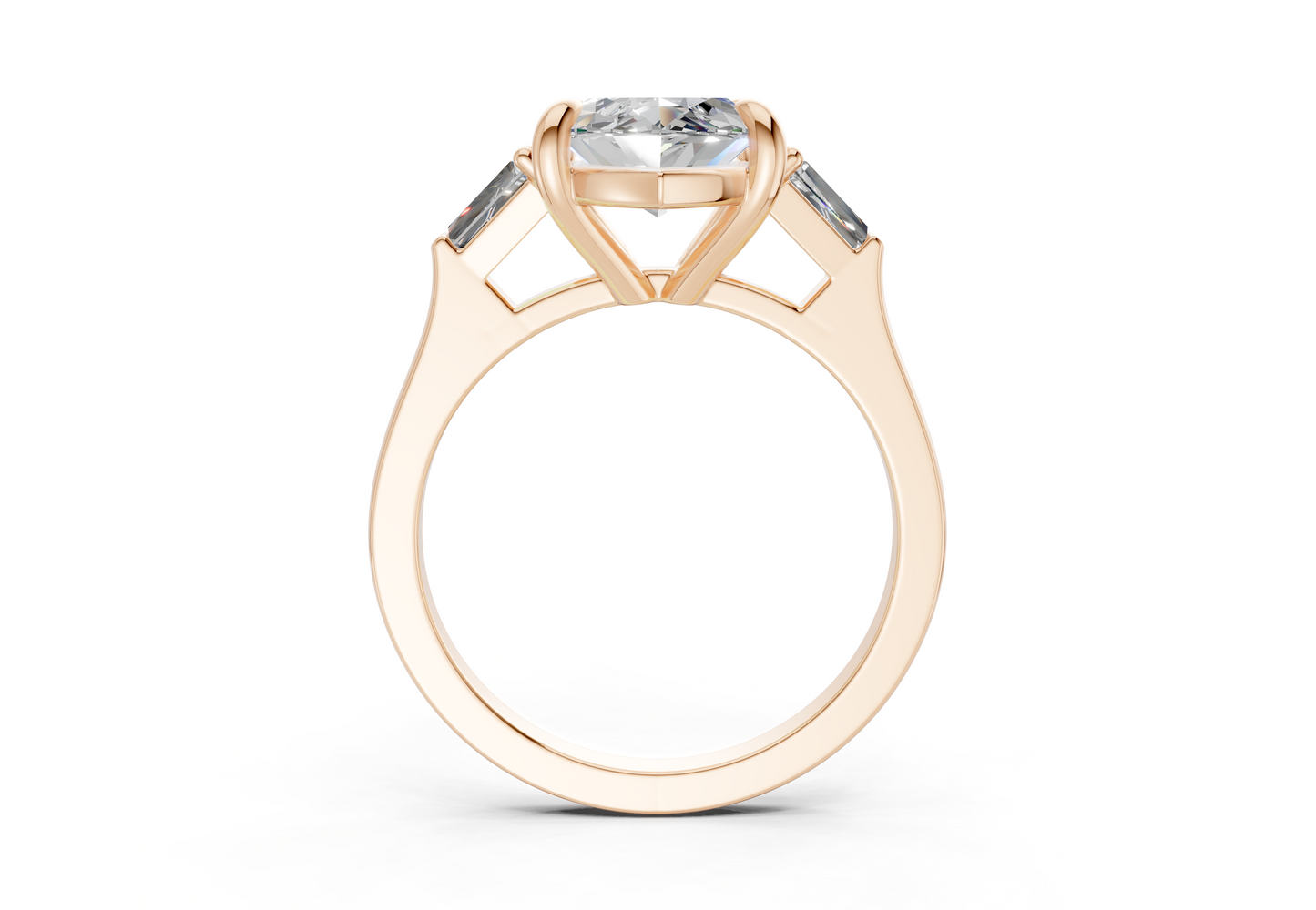 Isla Diamond Three Stone Marquise Cut 1.8mm Engagement Ring
