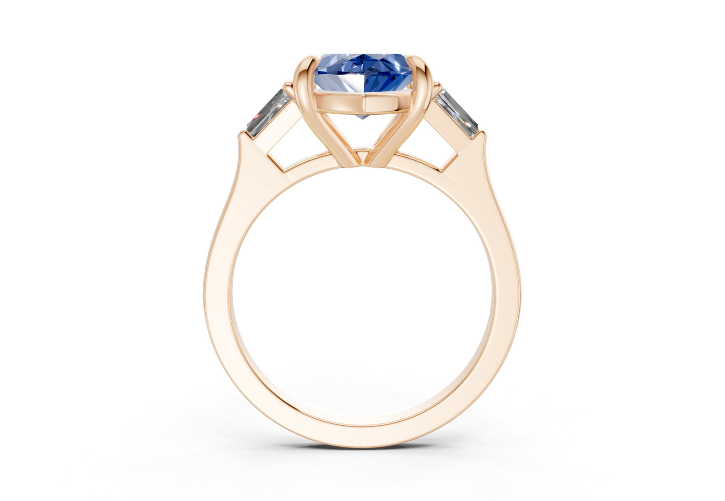 Isla Sapphire Gemstone Three Stone Marquise Cut 1.8mm Engagement Ring