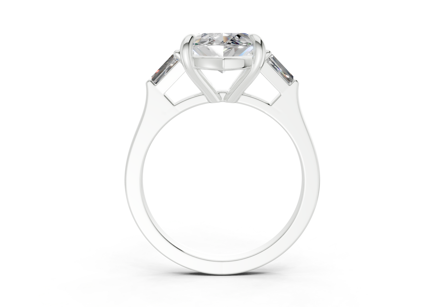 Isla Diamond Three Stone Marquise Cut 1.8mm Engagement Ring