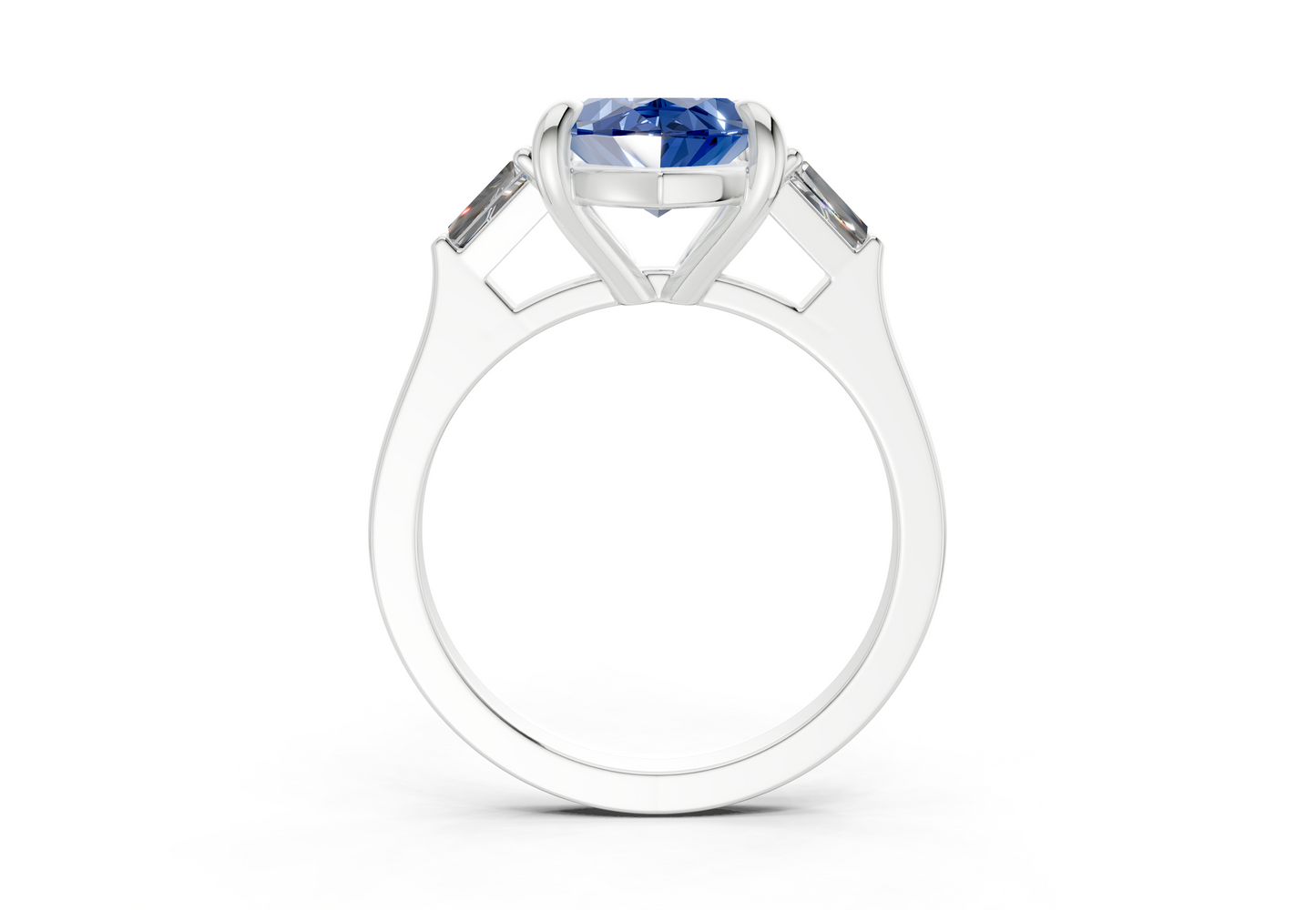 Isla Sapphire Gemstone Three Stone Marquise Cut 1.8mm Engagement Ring
