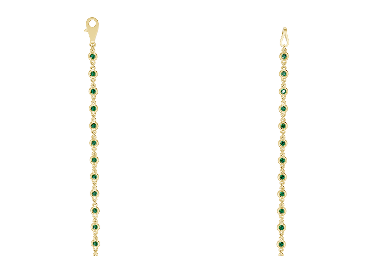 Eternal Emerald Gemstone Stationed Necklace 2 Carat Total Wt.