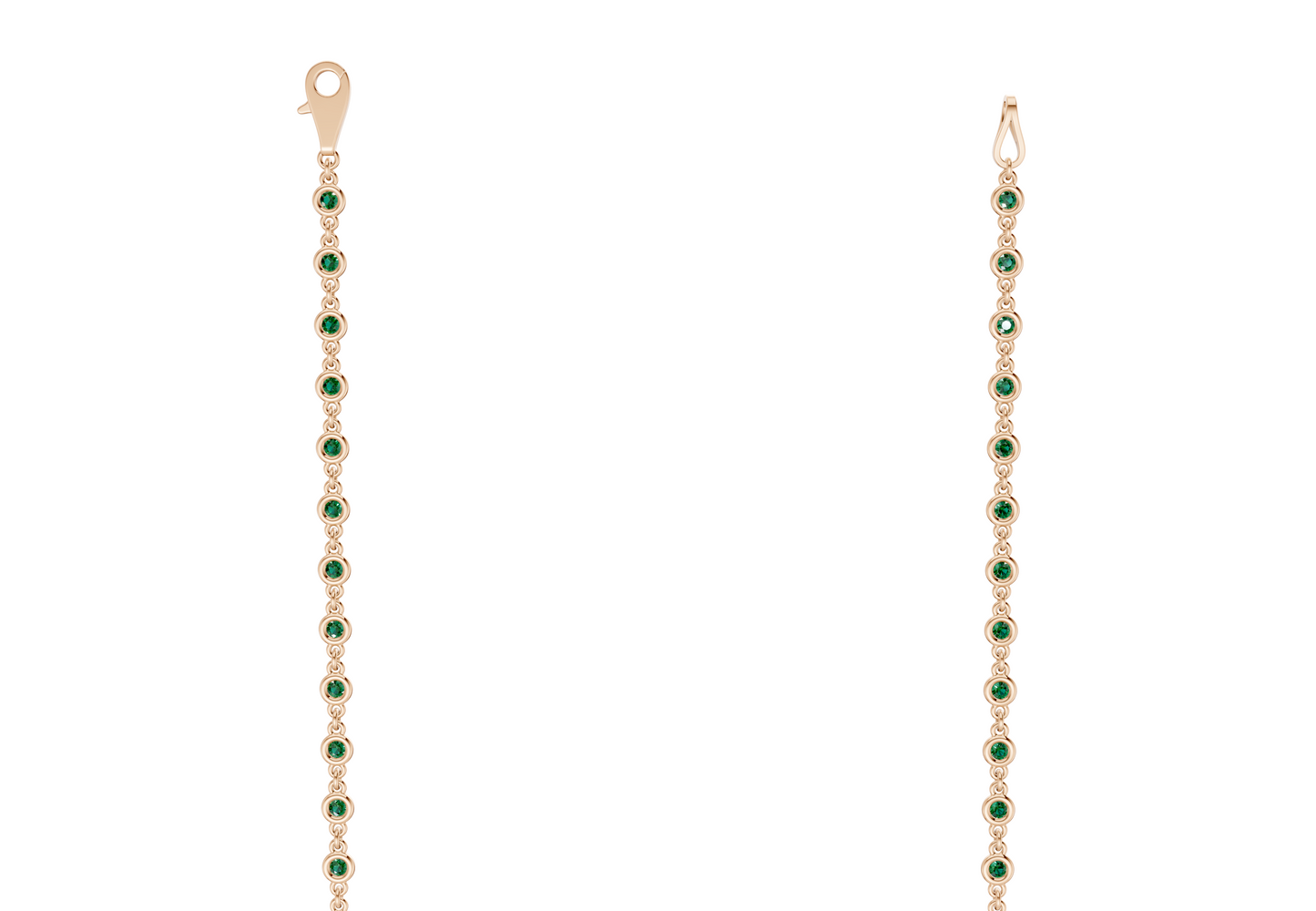 Eternal Emerald Gemstone Stationed Necklace 2 Carat Total Wt.