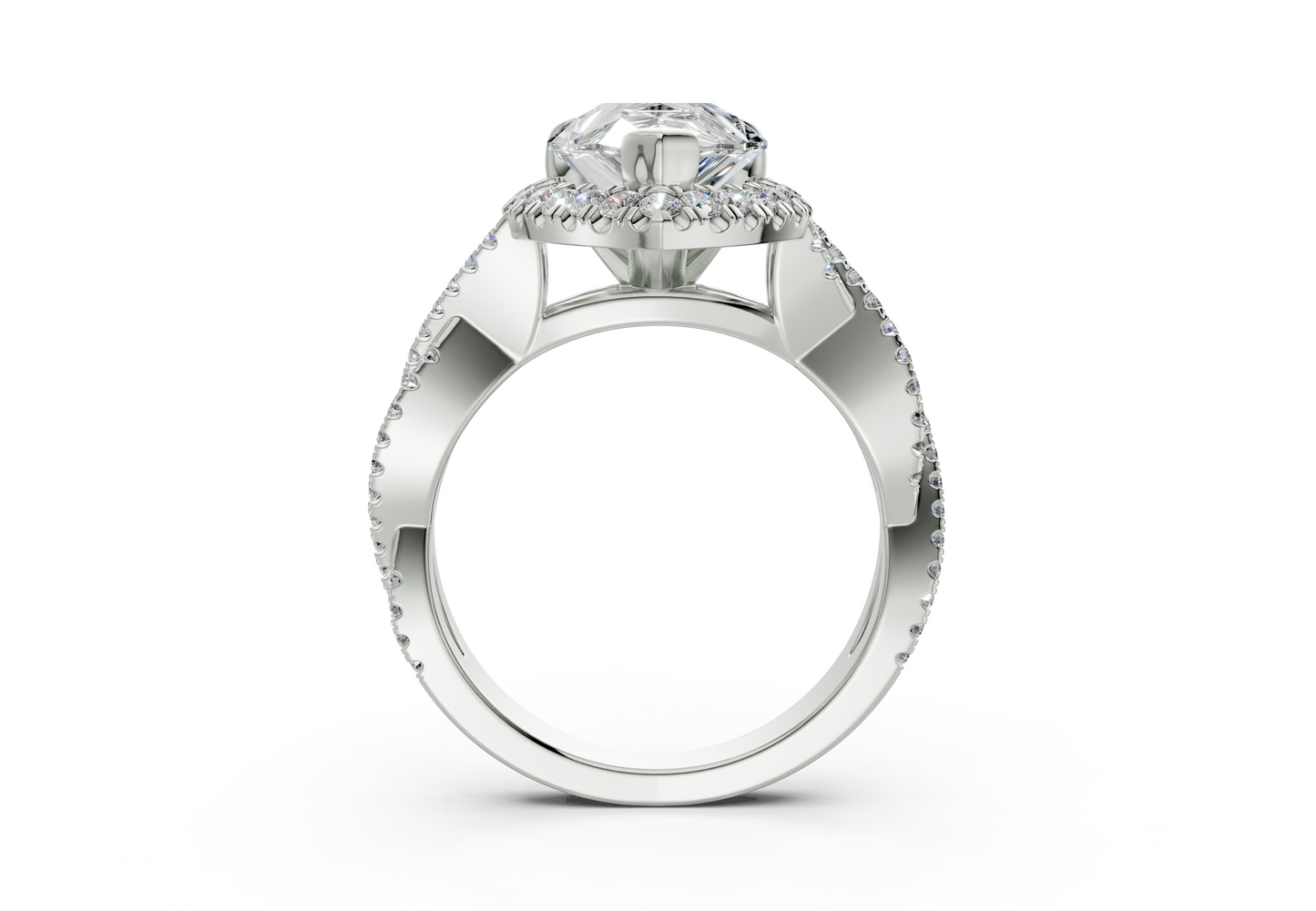 The Twist Halo Engagement Ring