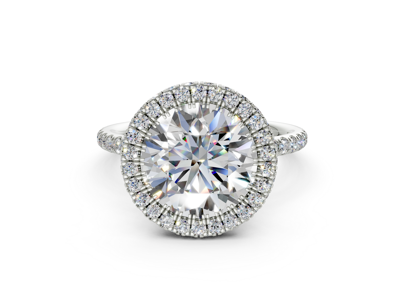 The Majestic Halo Engagement Ring