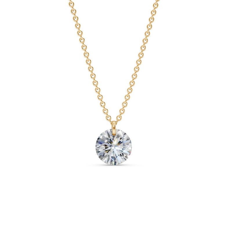 Floating Round Diamond Necklace - Ring Premier