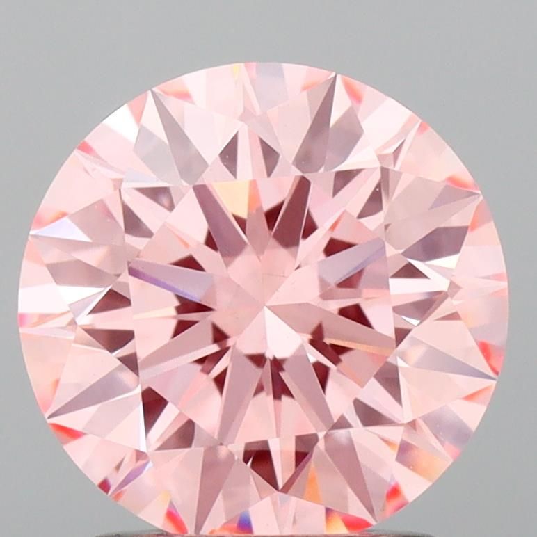 1.60 Carat Round Cut Fancy Pink