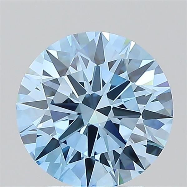 2.00 Carat Round Cut Fancy Blue