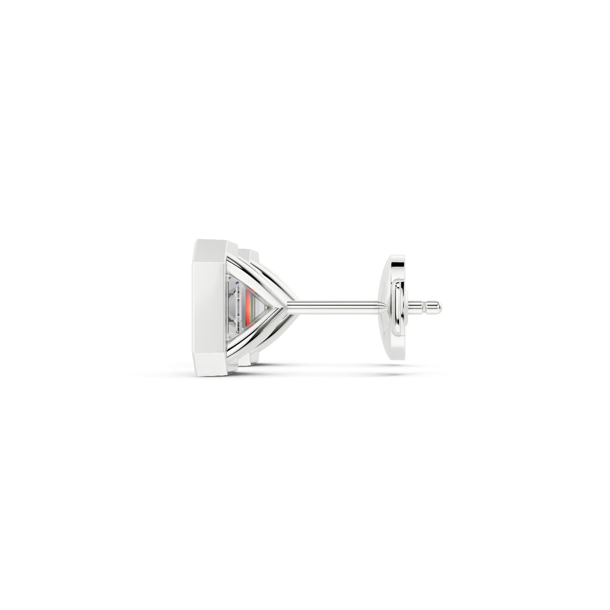 Bezel Set Martini Asscher Lab Diamond Studs