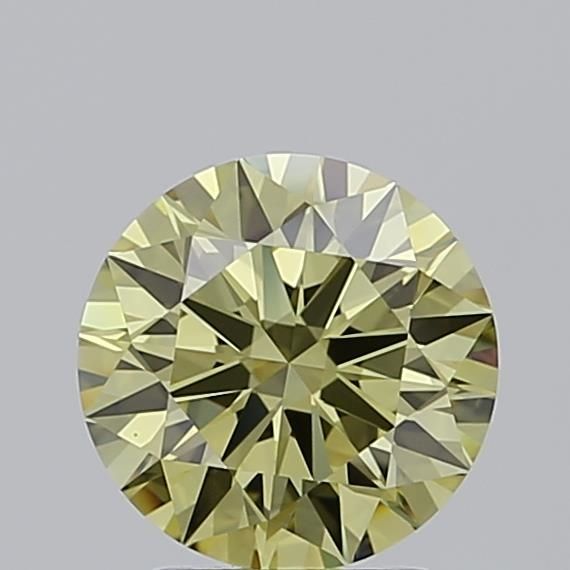 2.05 Carat Round Cut Fancy Yellow