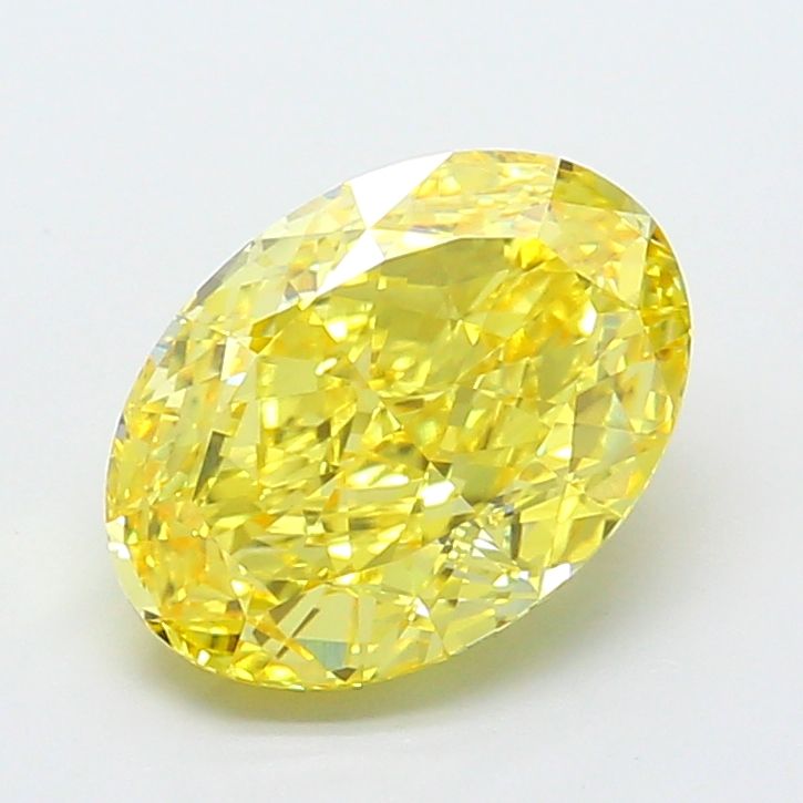 2.88 Carat Oval Cut Fancy Yellow