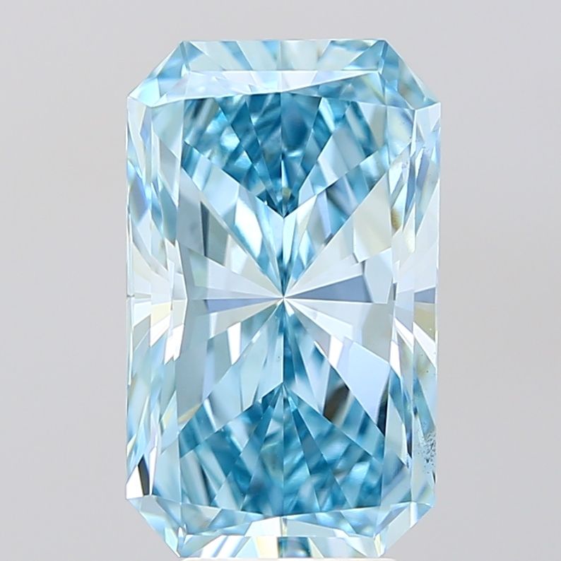 5.02 Carat Radiant Cut Fancy Blue