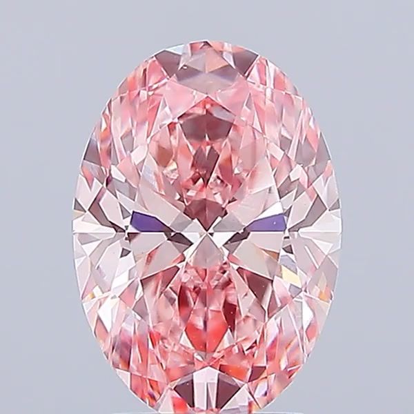 3.07 Carat Oval Cut Fancy Pink
