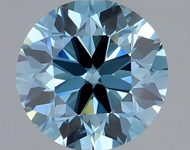 1.00 Carat Round Cut Fancy Blue