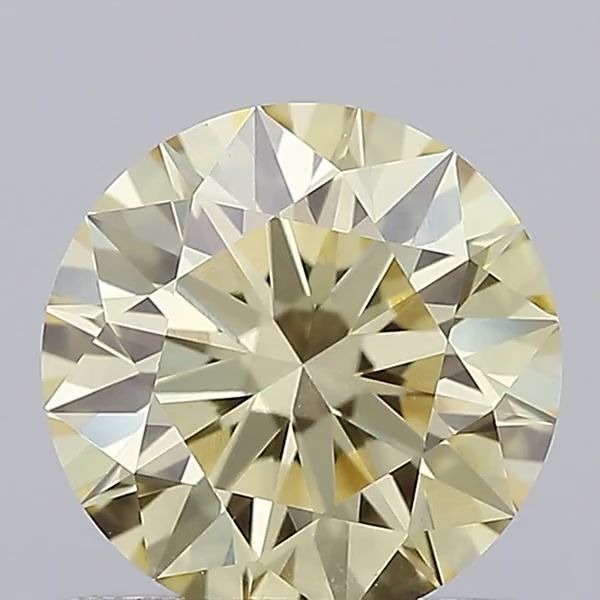 0.94 Carat Round Cut Fancy Yellow