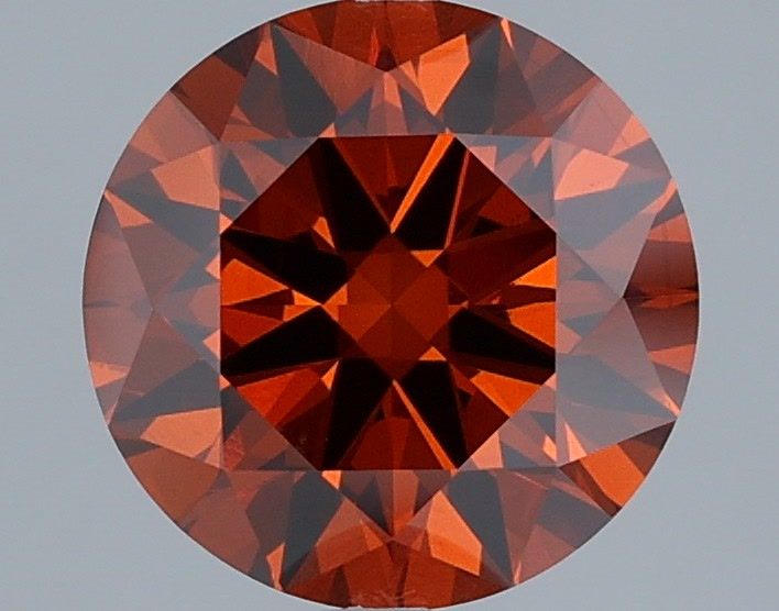2.07 Carat Round Cut Fancy Orange