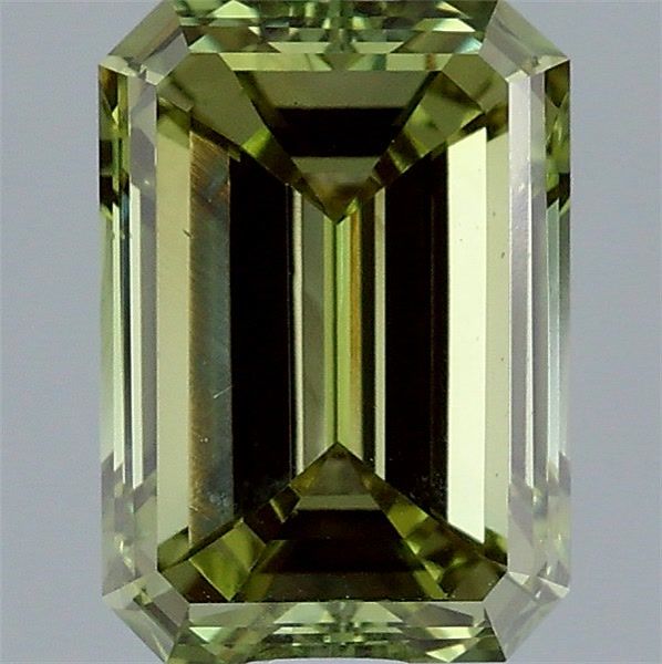 1.53 Carat Emerald Cut Fancy Green