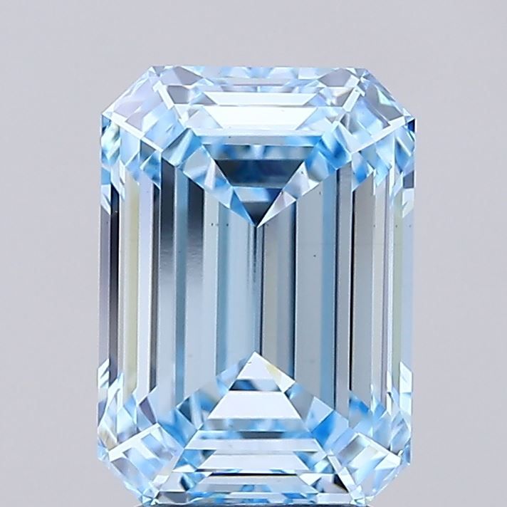 3.03 Carat Emerald Cut Fancy Blue