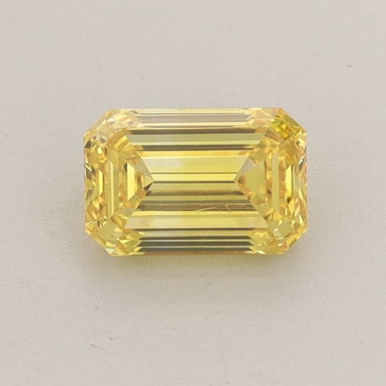 0.79 Carat Emerald Cut Fancy Yellow