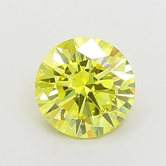 1.06 Carat Round Cut Fancy Yellow