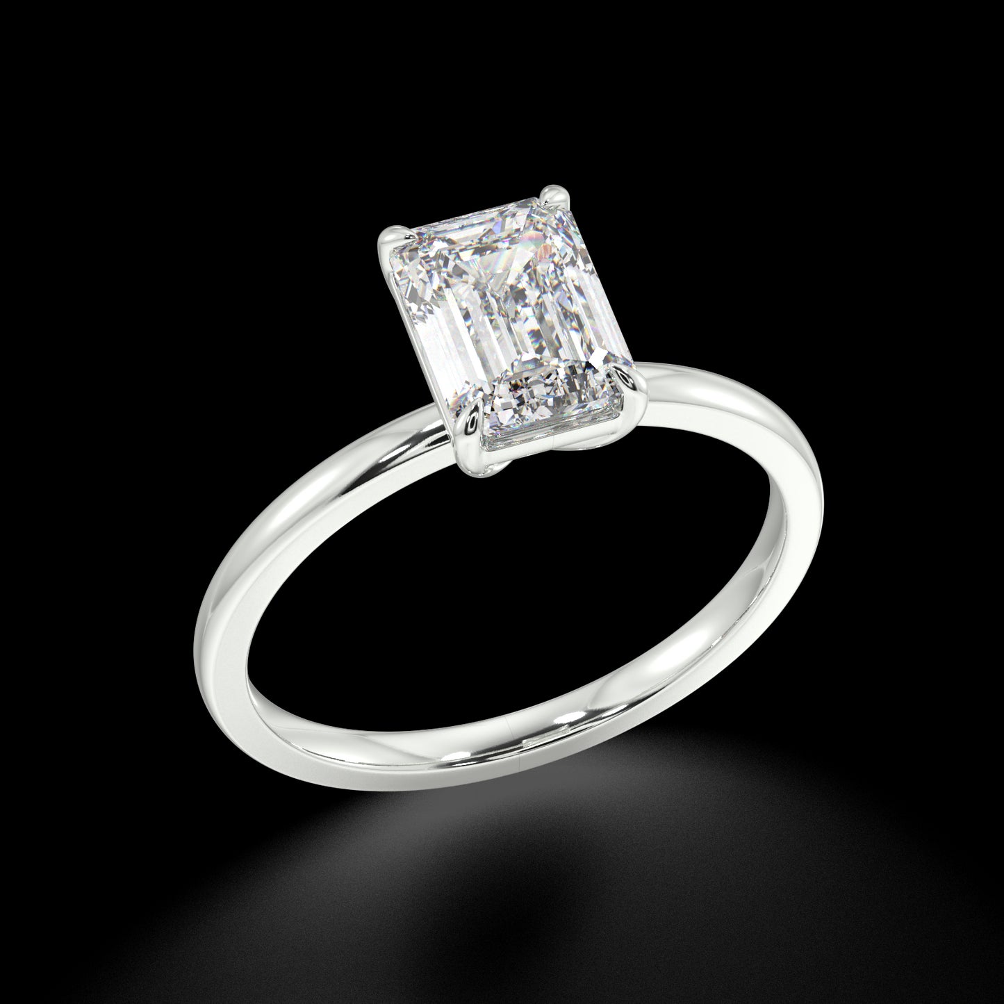 Serena Emerald Diamond Engagement Ring