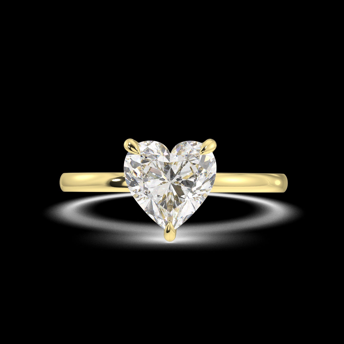 Serena Heart Diamond Engagement Ring