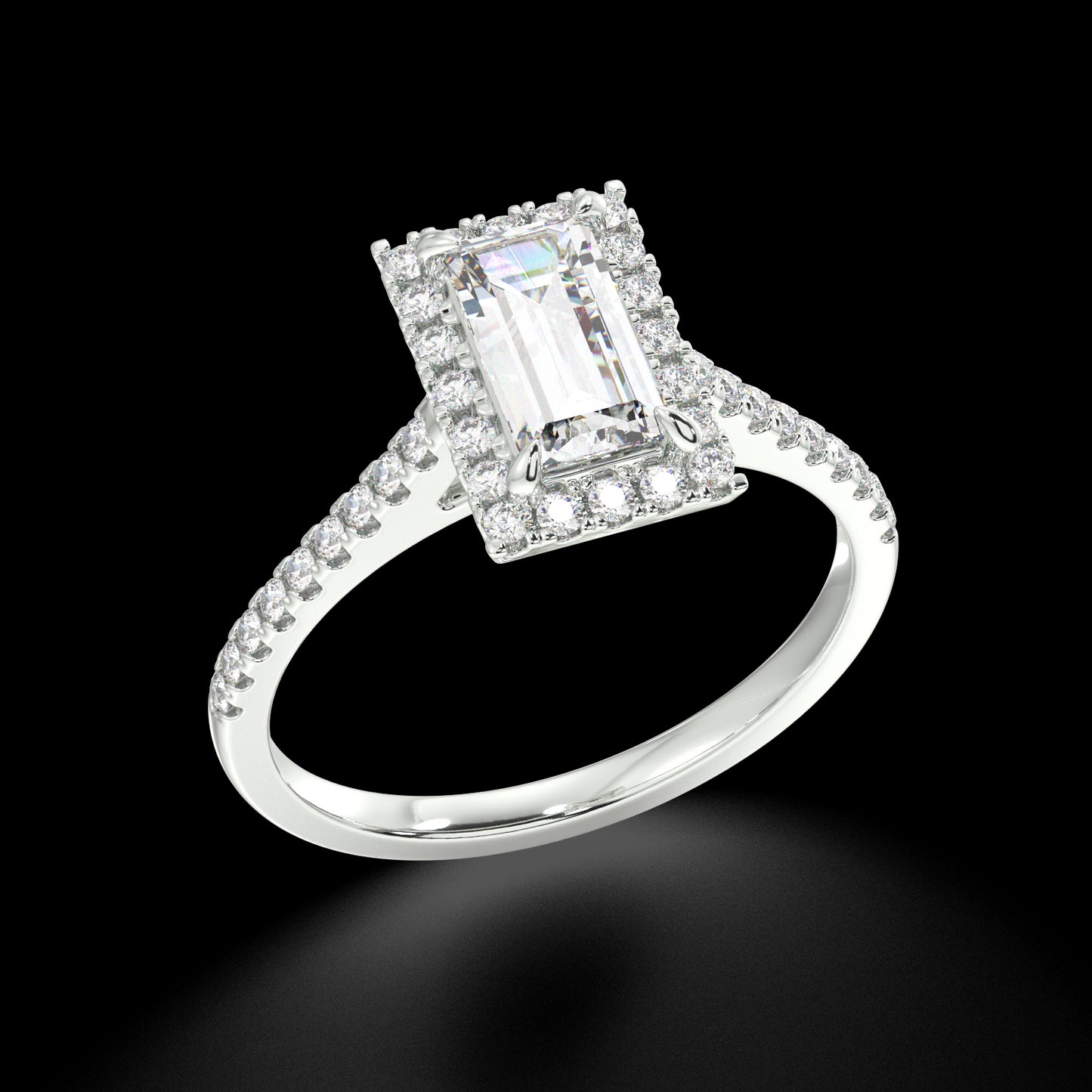 Zoey Baguette Diamond Engagement Ring