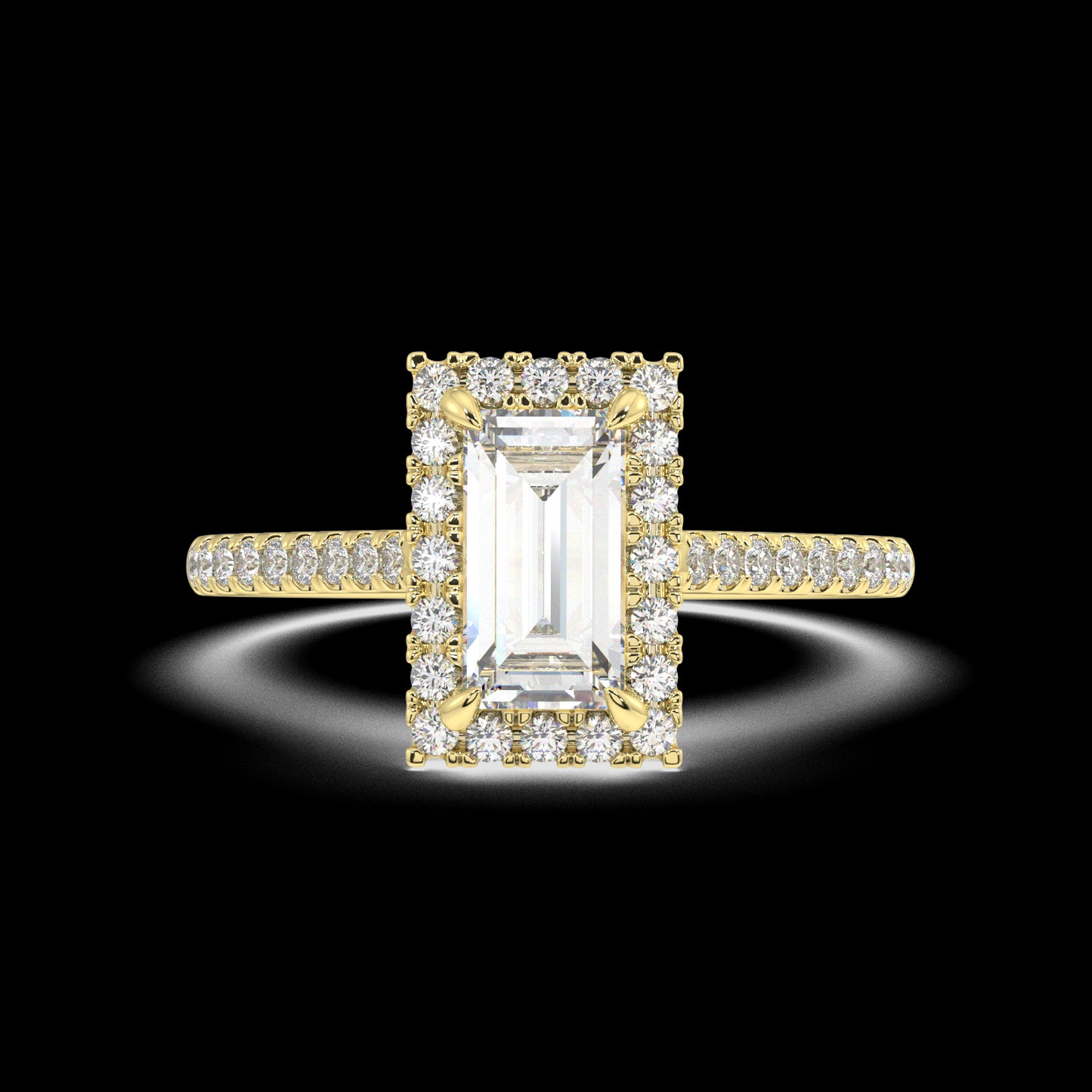 Zoey Baguette Diamond Engagement Ring