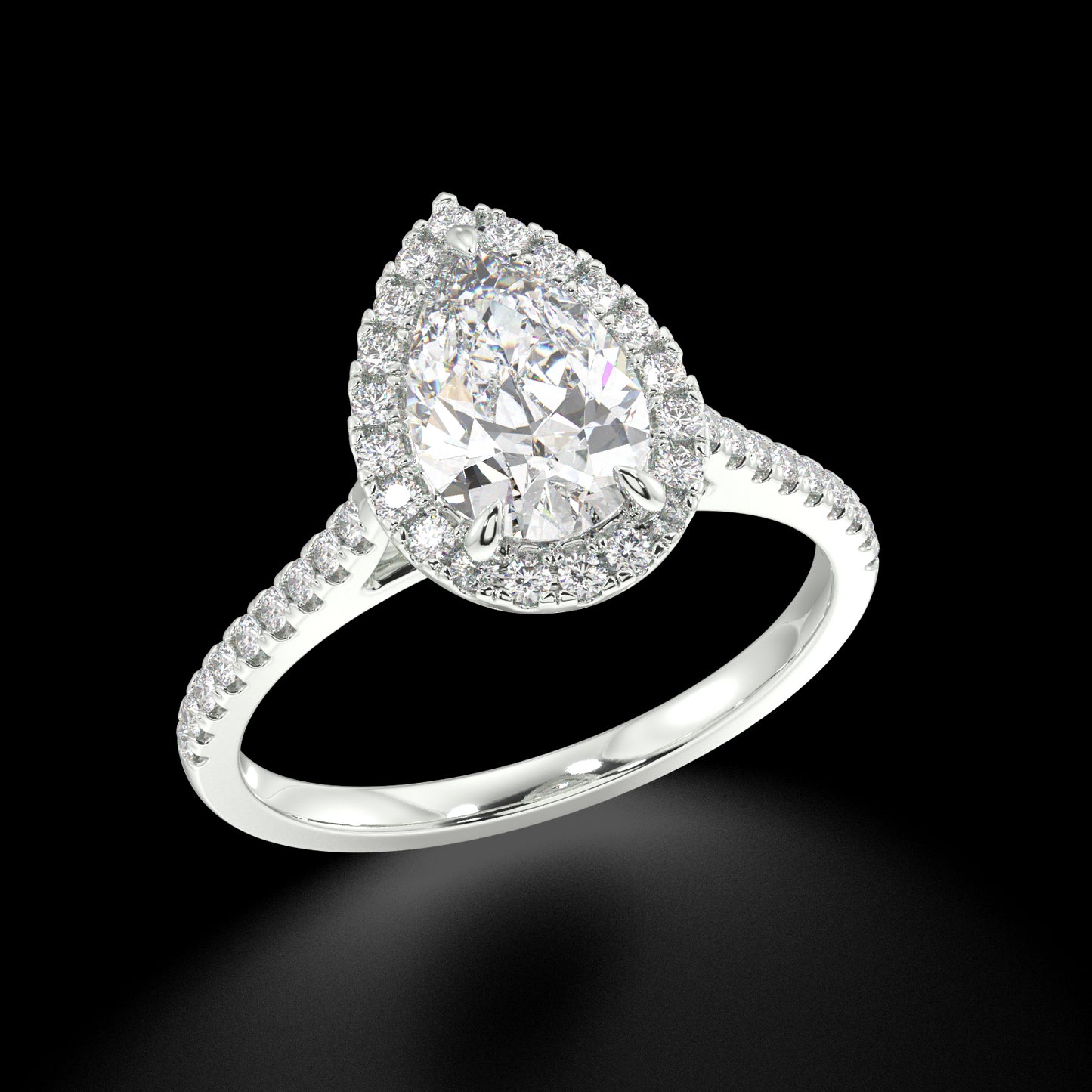 Zoey Pear Diamond Engagement Ring