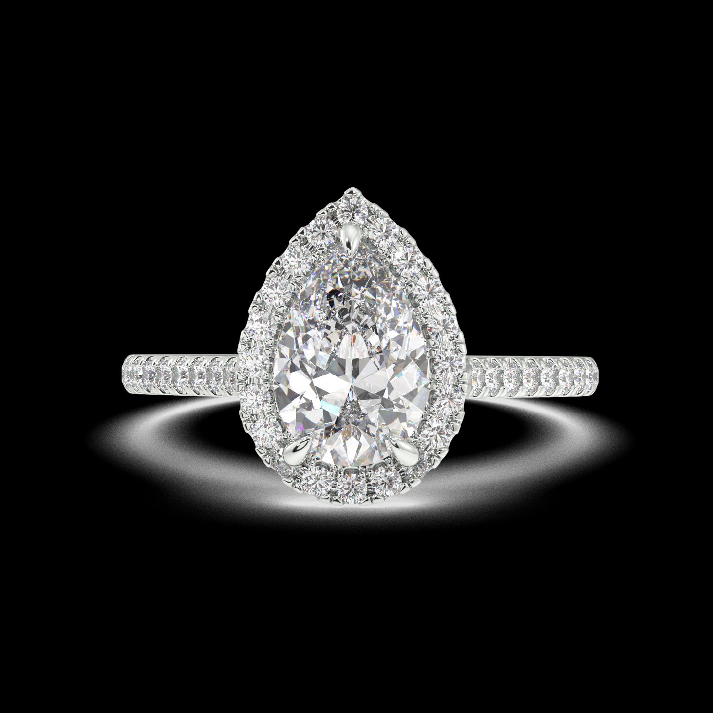 Zoey Pear Diamond Engagement Ring