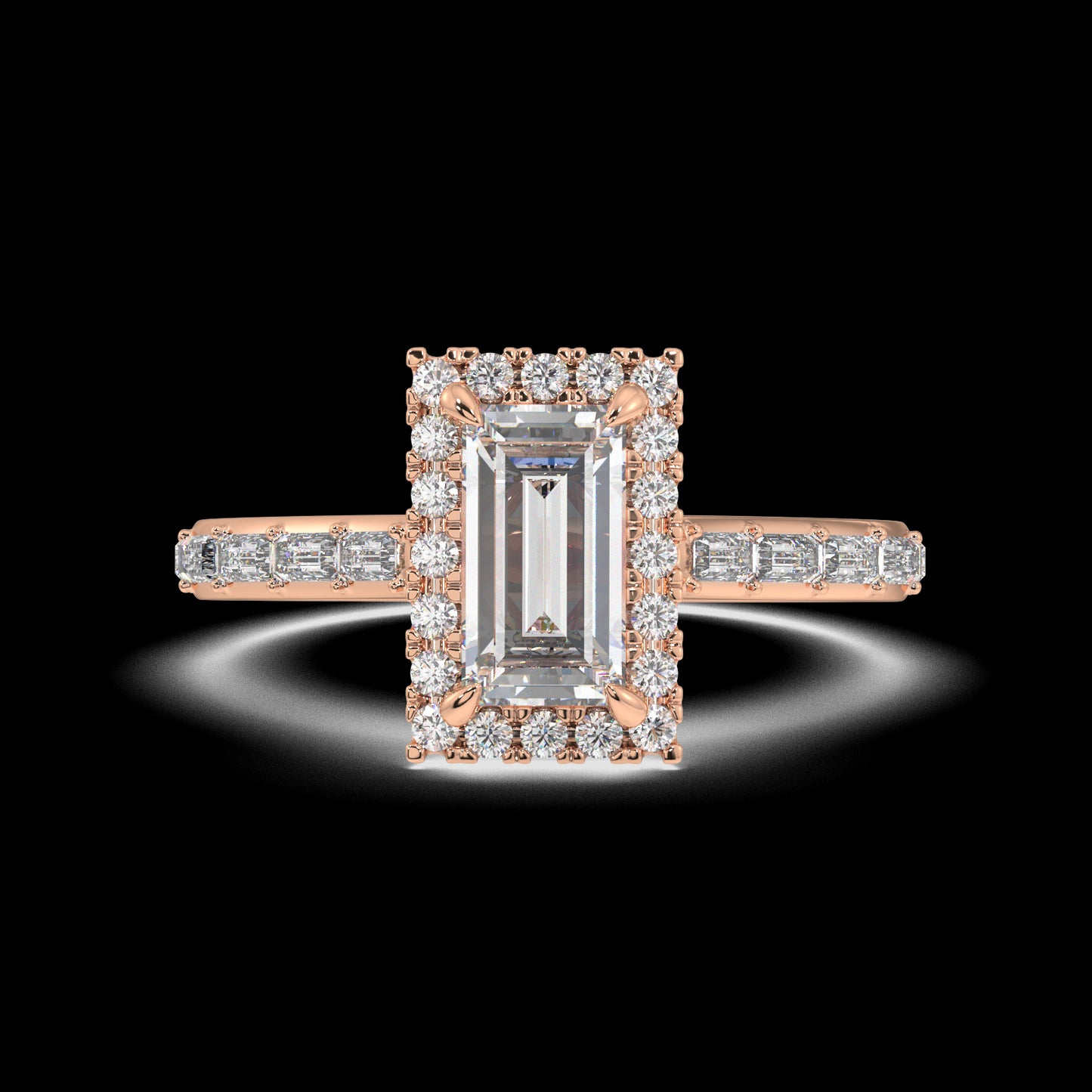 Eleanor Baguette Diamond Engagement Ring