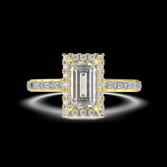 Eleanor Baguette Diamond Engagement Ring