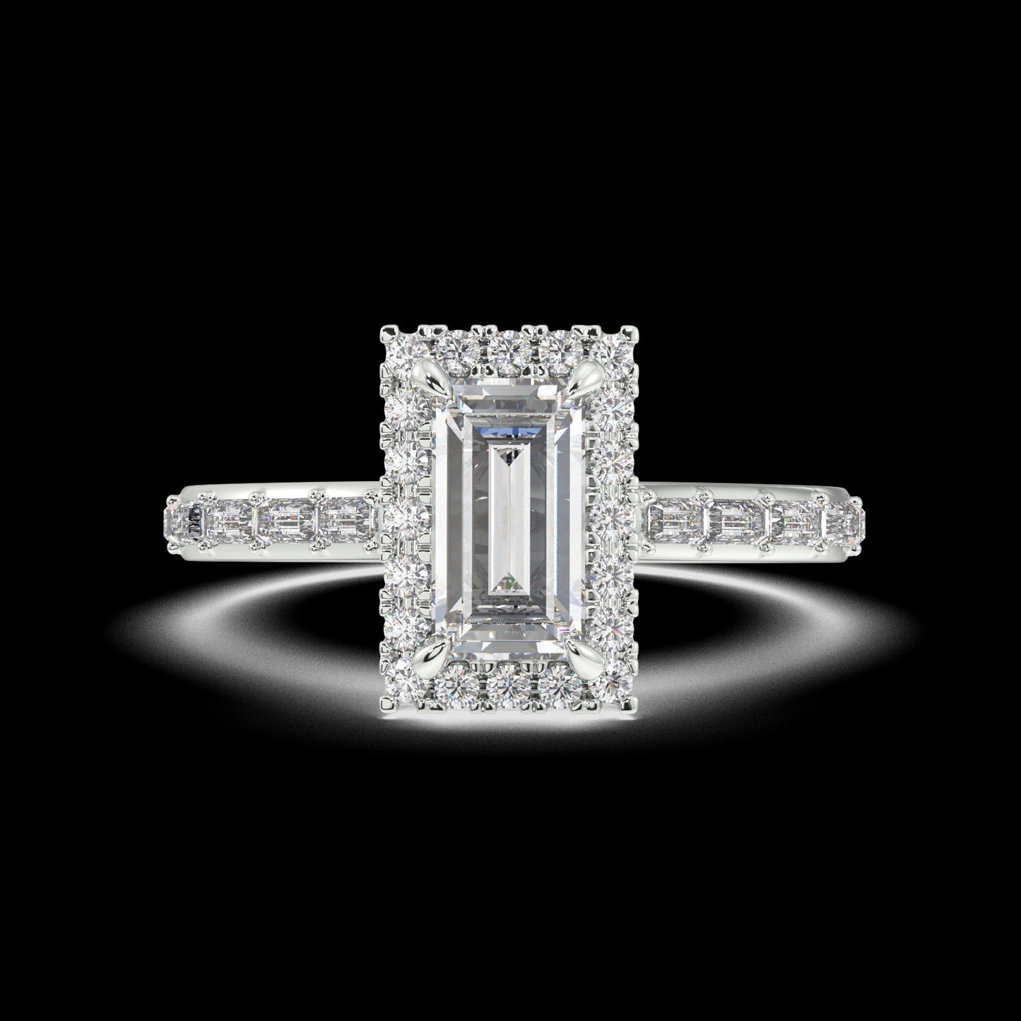 Chloe Baguette Diamond Engagement Ring