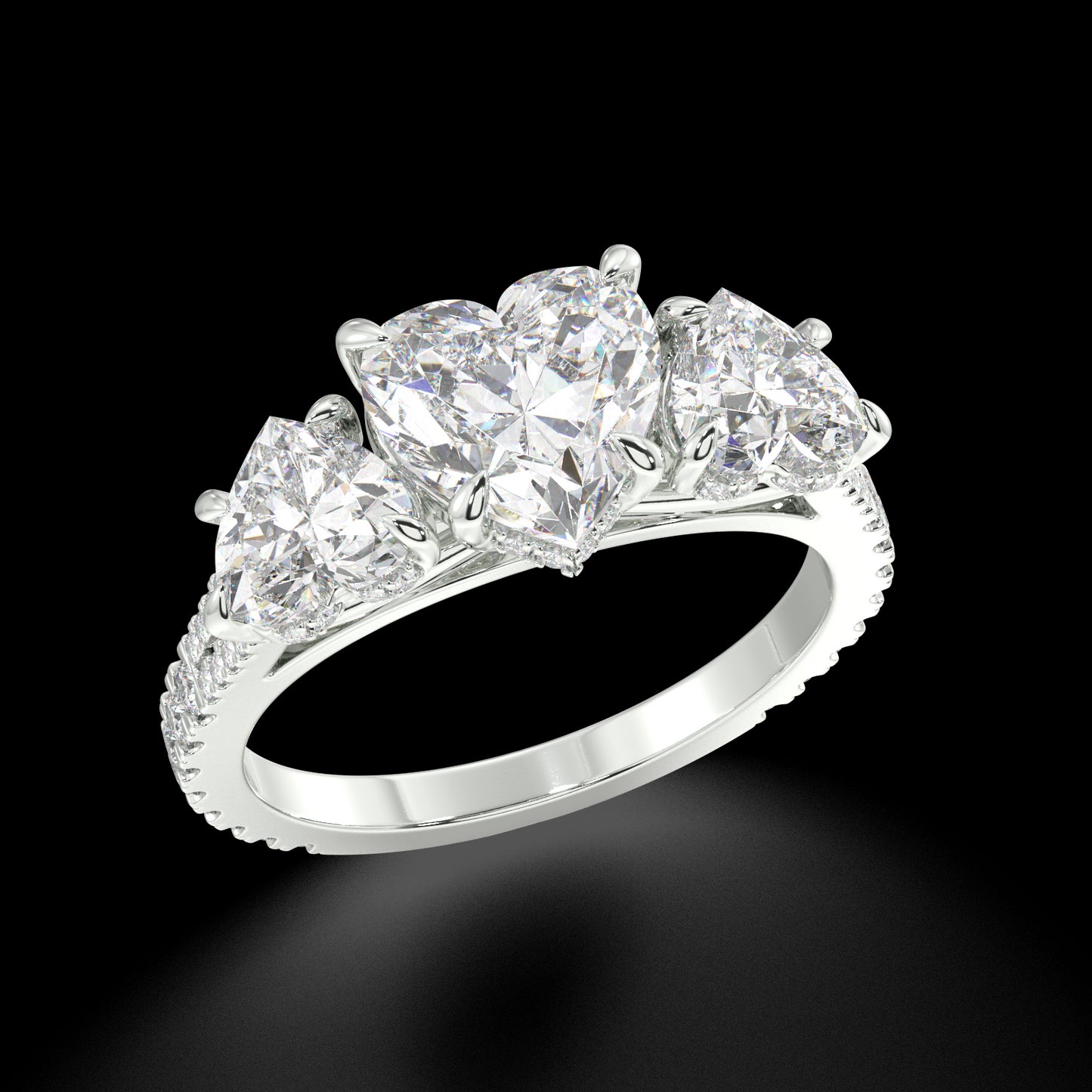 Hazel Heart Diamond Engagement Ring