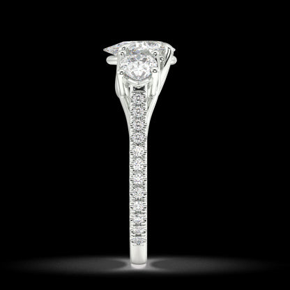 Hazel Pear Diamond Engagement Ring