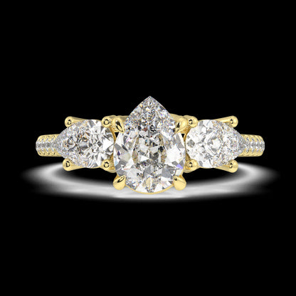 Hazel Pear Diamond Engagement Ring