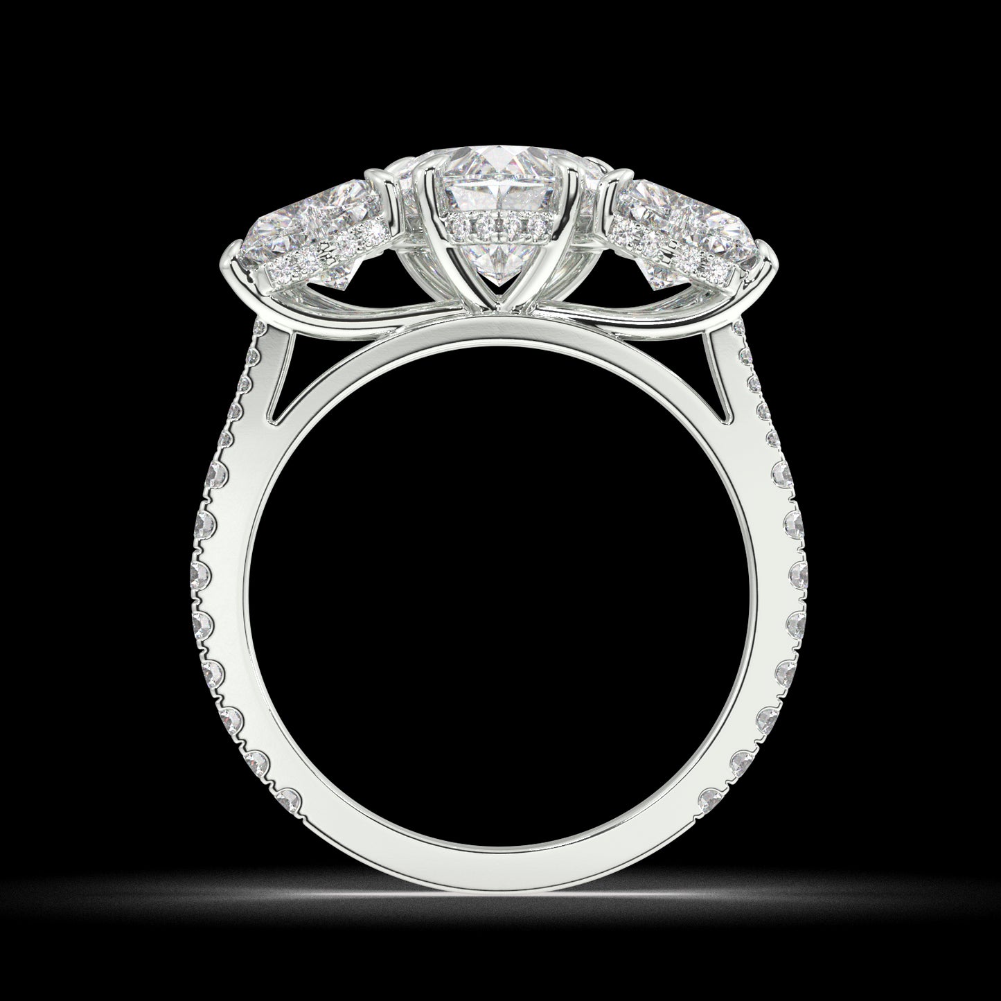 Luna Heart Diamond Engagement Ring