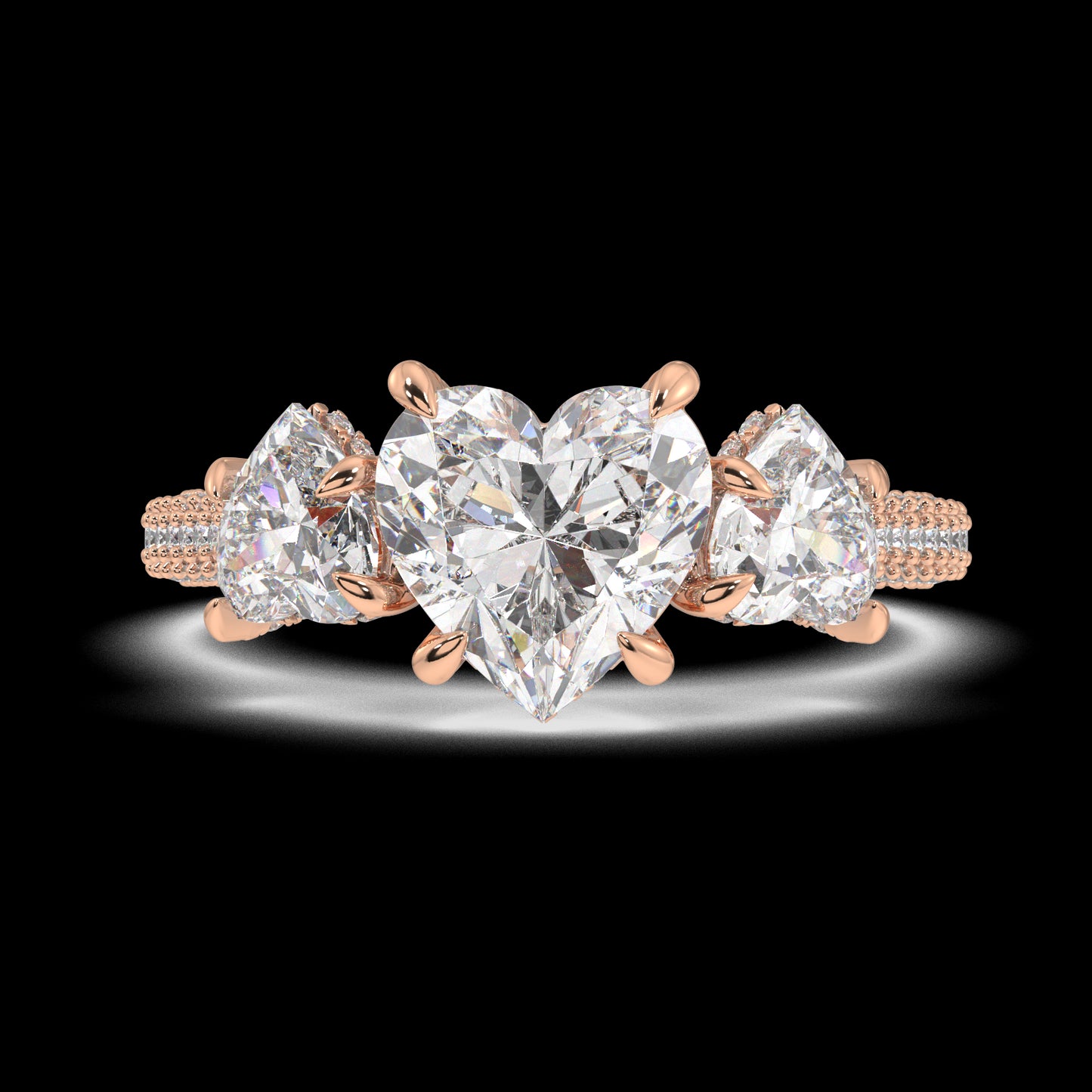 Amelia Heart Diamond Engagement Ring