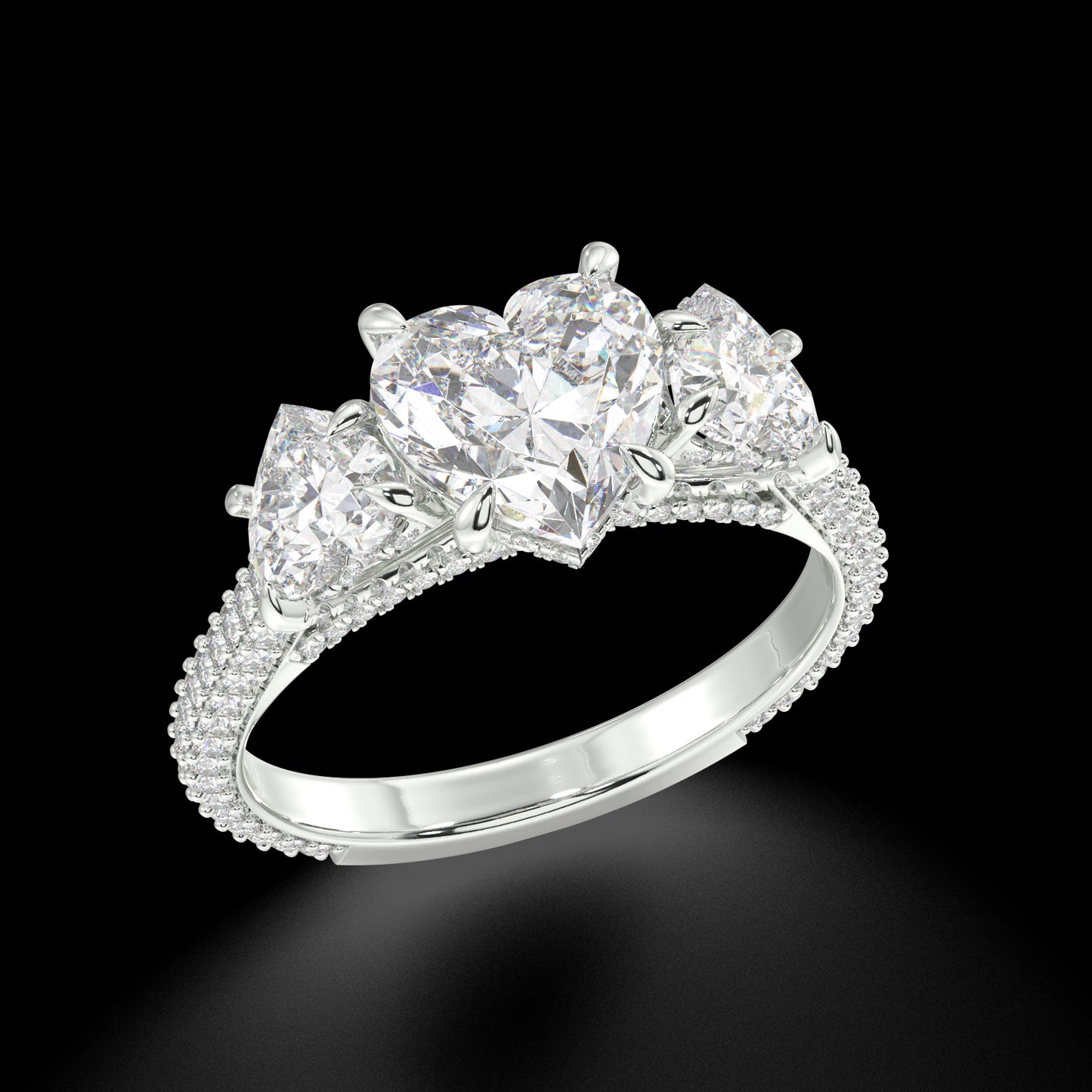 Amelia Heart Diamond Engagement Ring