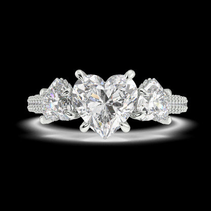 Amelia Heart Diamond Engagement Ring